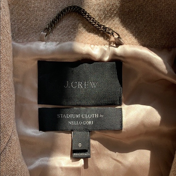 J.Crew Classy Cut Jacket Zip Wool Camel Tan Coat - Picture 13 of 14